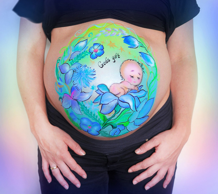 Babyshower Bellypaint Looklab Fotoshoot